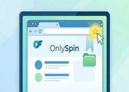 OnlySpin Adım 1: Bu Sayfayı Kaydedin Ekran Görseli